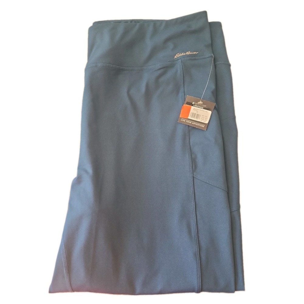 Eddie Bauer Leggings Womens 3X NWT Green Traverse Trail Athletic Plus Size